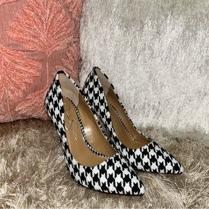 Jessica Simpson checkered heels